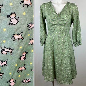 Moon Collection Backless Cute Cat Dress Size Medium